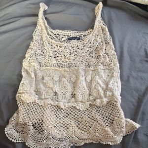 White crochet tank